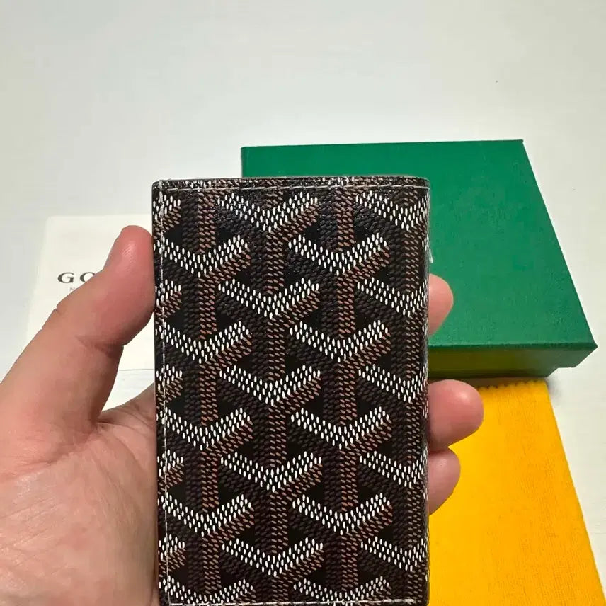 [BUNJANG] Goyard Saint Pierre Card Holder Black Tan / 고야드 생피에르 카드지갑 블랙 탄