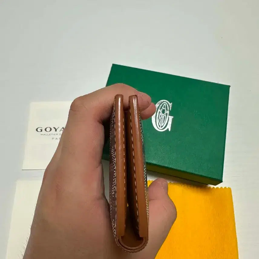 [BUNJANG] Goyard Saint Pierre Card Holder Black Tan / 고야드 생피에르 카드지갑 블랙 탄