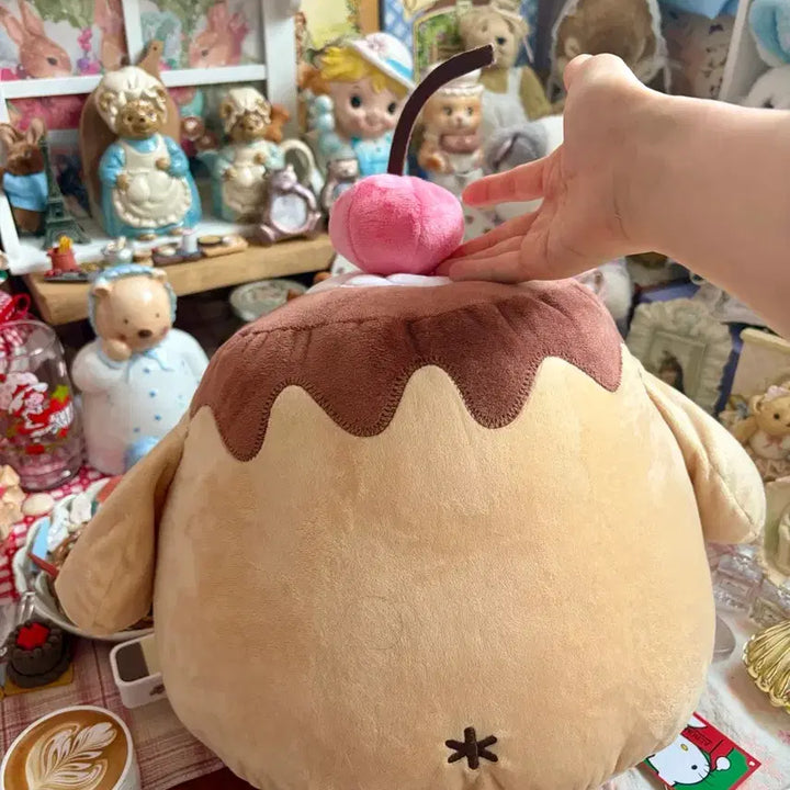 [BUNJANG] Sanrio Pompompurin Pudding Cushion Plush / (오늘까지 할인)산리오 폼폼푸린 푸딩 쿠션 인형