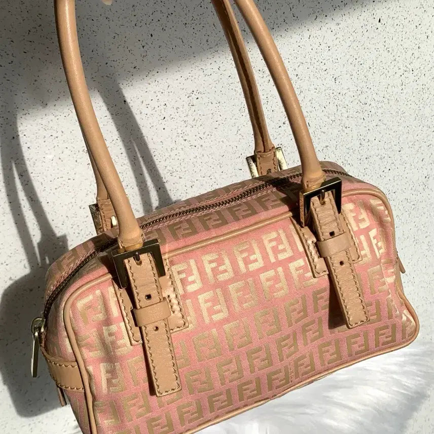 [BUNJANG] Fendi Zucca Pattern Pink Tote Shoulder Bag / 유일매물 FENDI 주카 패턴 핑크 토트 숄더백