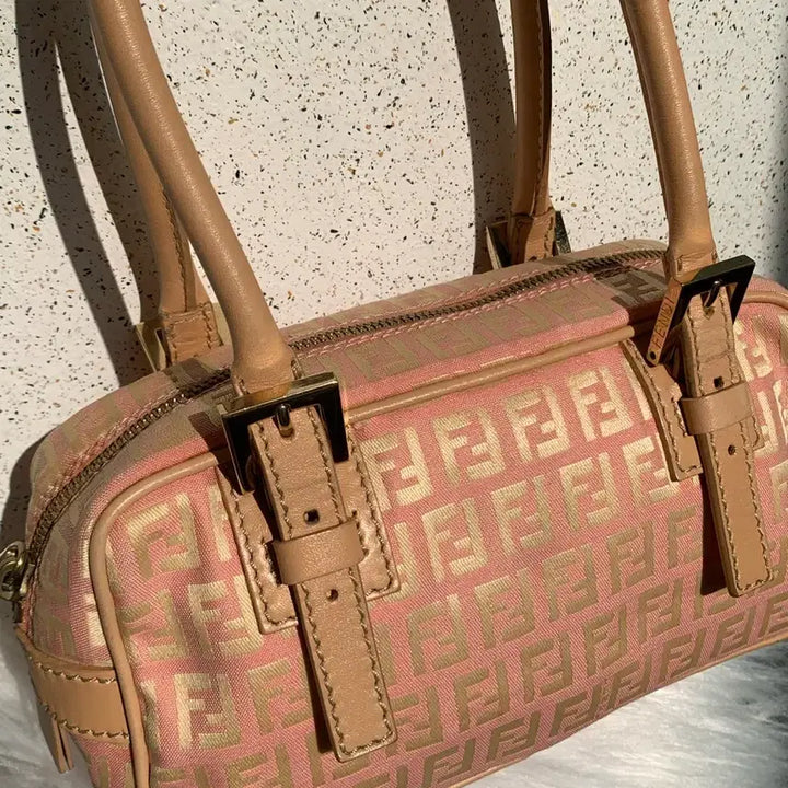 [BUNJANG] Fendi Zucca Pattern Pink Tote Shoulder Bag / 유일매물 FENDI 주카 패턴 핑크 토트 숄더백