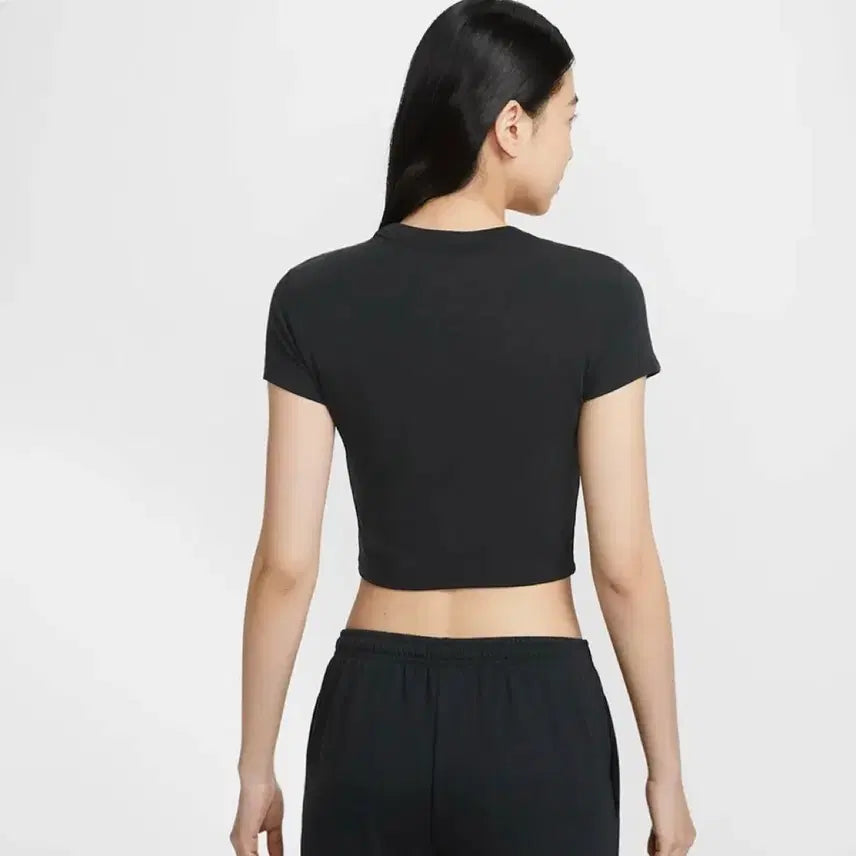 [BUNJANG] Nike Crop T-Shirt Black / 나이키 크롭 반팔