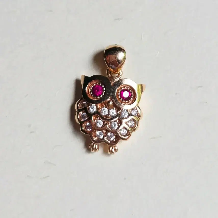 [BUNJANG] 14K Pink Gold Owl Pendant 3.23g / 14k 핑크골드  부엉이 팬던트 3.23g