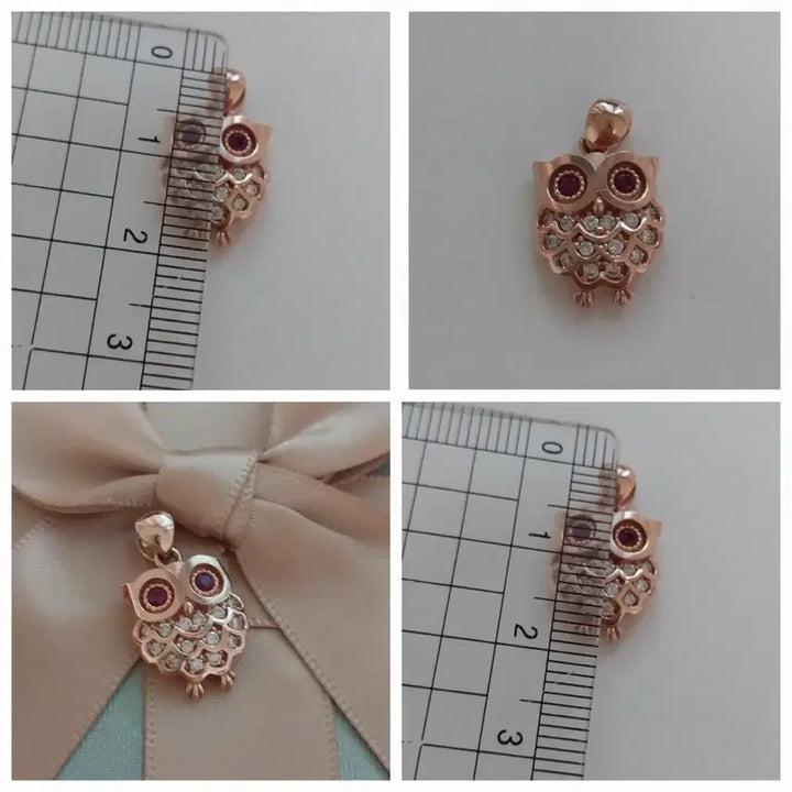 [BUNJANG] 14K Pink Gold Owl Pendant 3.23g / 14k 핑크골드  부엉이 팬던트 3.23g