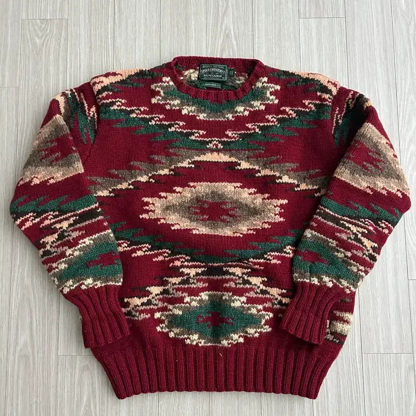 [BUNJANG] Polo Country Navajo Chimayo Hand-Knit Sweater / 폴로컨트리 나바호 치마요 핸드니트 스웨터
