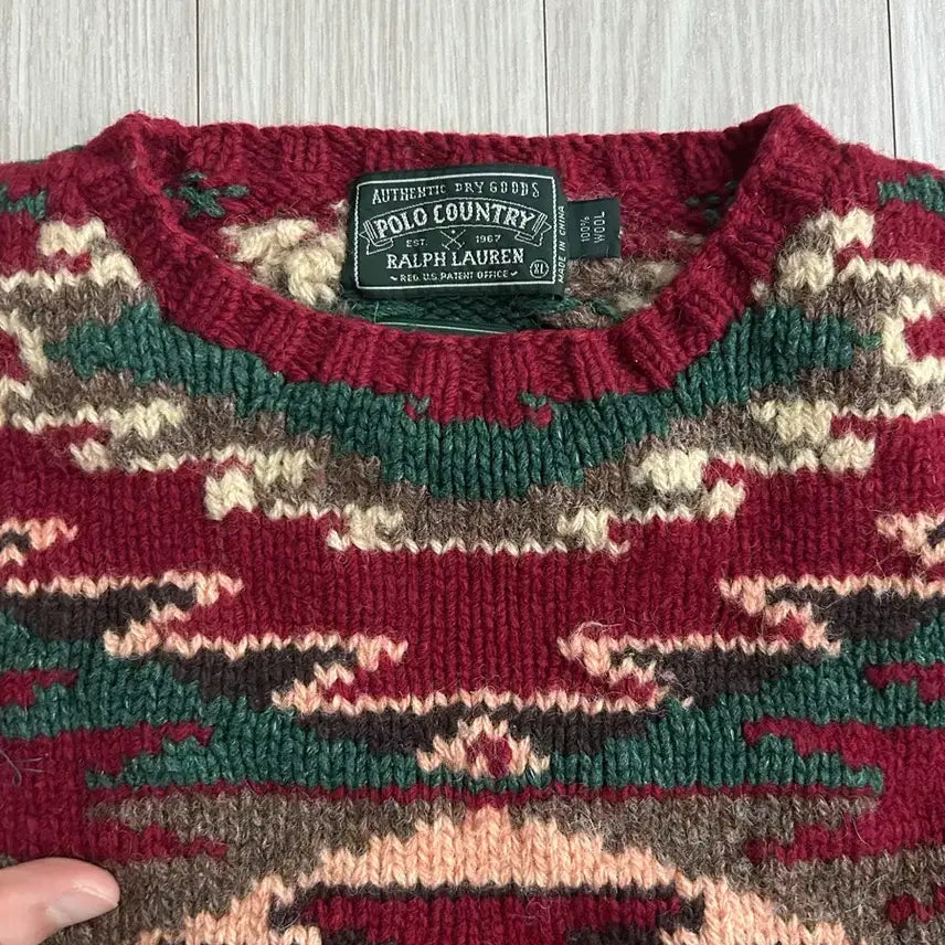 [BUNJANG] Polo Country Navajo Chimayo Hand-Knit Sweater / 폴로컨트리 나바호 치마요 핸드니트 스웨터