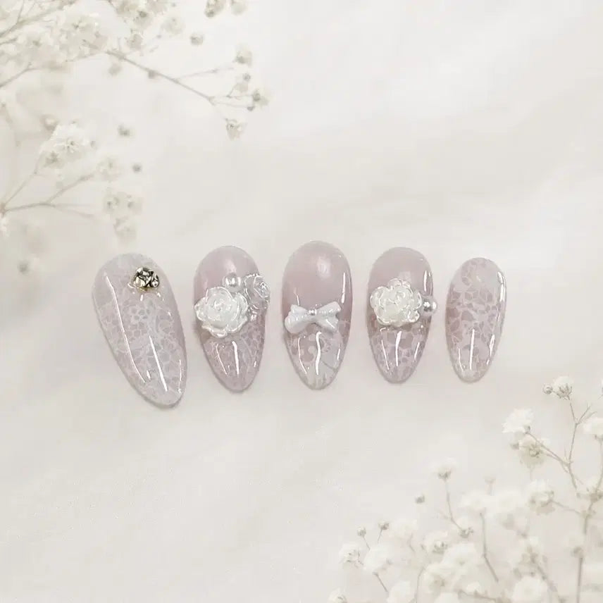 [SOLD OUT] 월드컵기간할인) 레이스 수제 네일팁