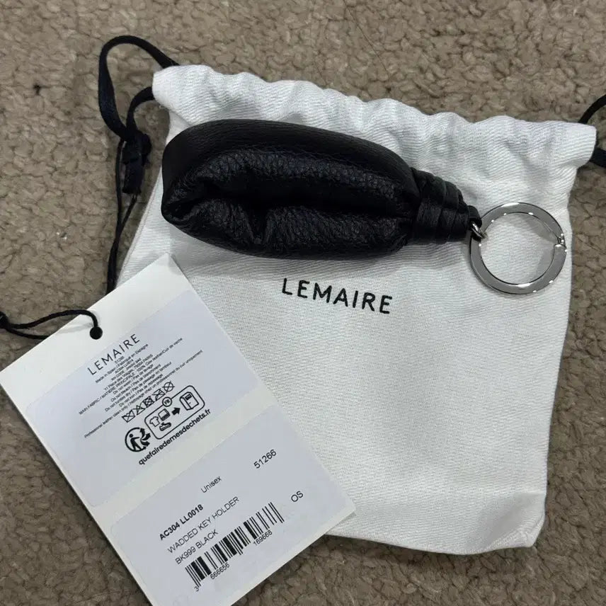 [BUNJANG] Lemaire Wadded Keyholder Black / 르메르 와디드 키홀더 블랙
