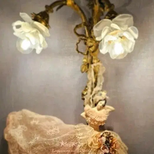 [BUNJANG] Antique French Bronze Wall Sconce with Rose Glass / 프랑스 앤틱  조명