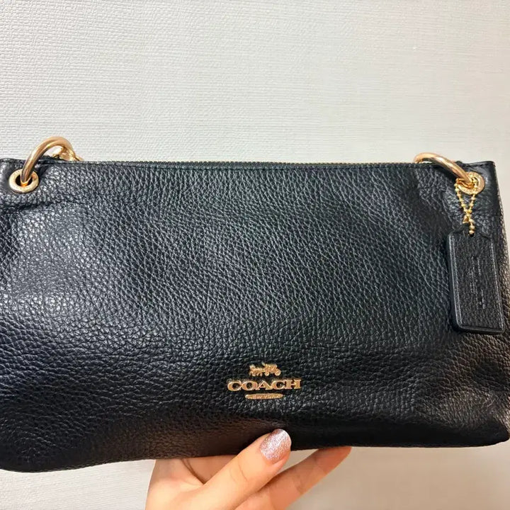 [BUNJANG] Coach Black Leather Crossbody Bag / 코치 블랙 가죽 크로스백