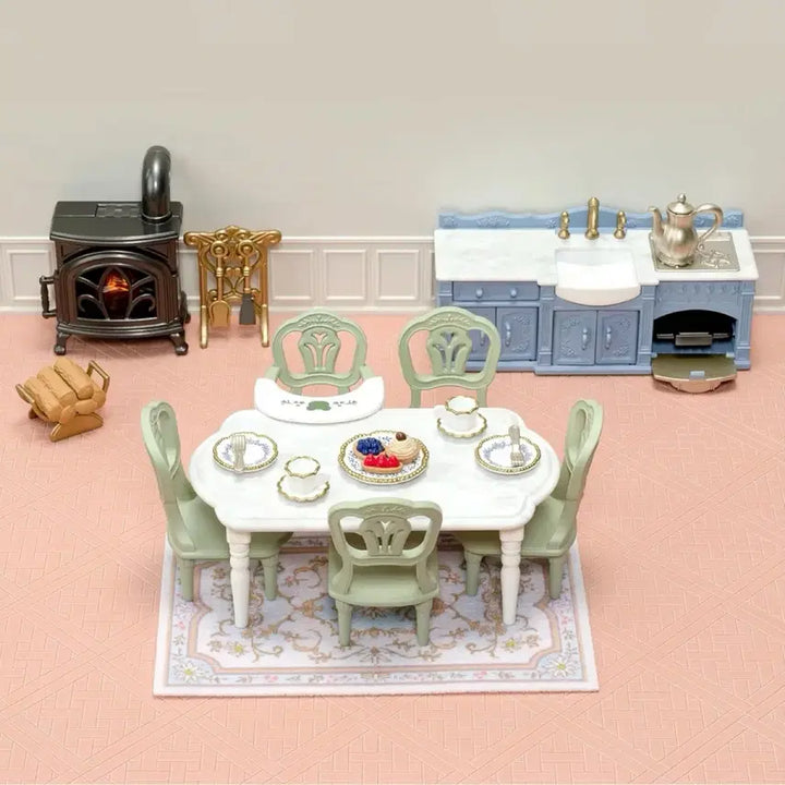[BUNJANG] Sylvanian Families Elegant Dining Room Set / 실바니안 엘레강트 다이닝룸