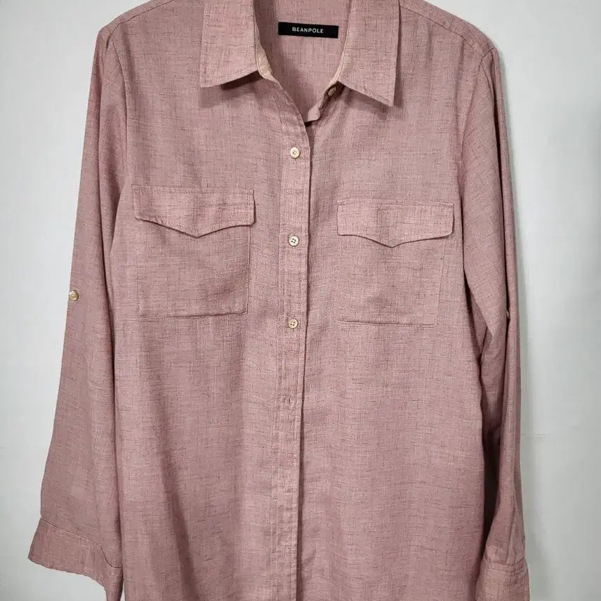 [BUNJANG] Beanpole Linen Blend Shirt M / 빈폴 핑크 린넨 마혼방 셔츠 95 M