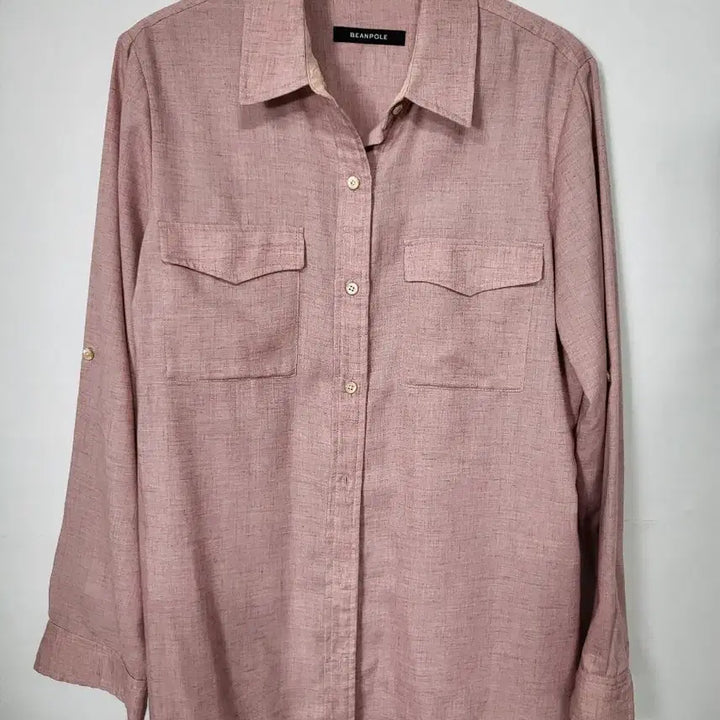 [BUNJANG] Beanpole Linen Blend Shirt M / 빈폴 핑크 린넨 마혼방 셔츠 95 M