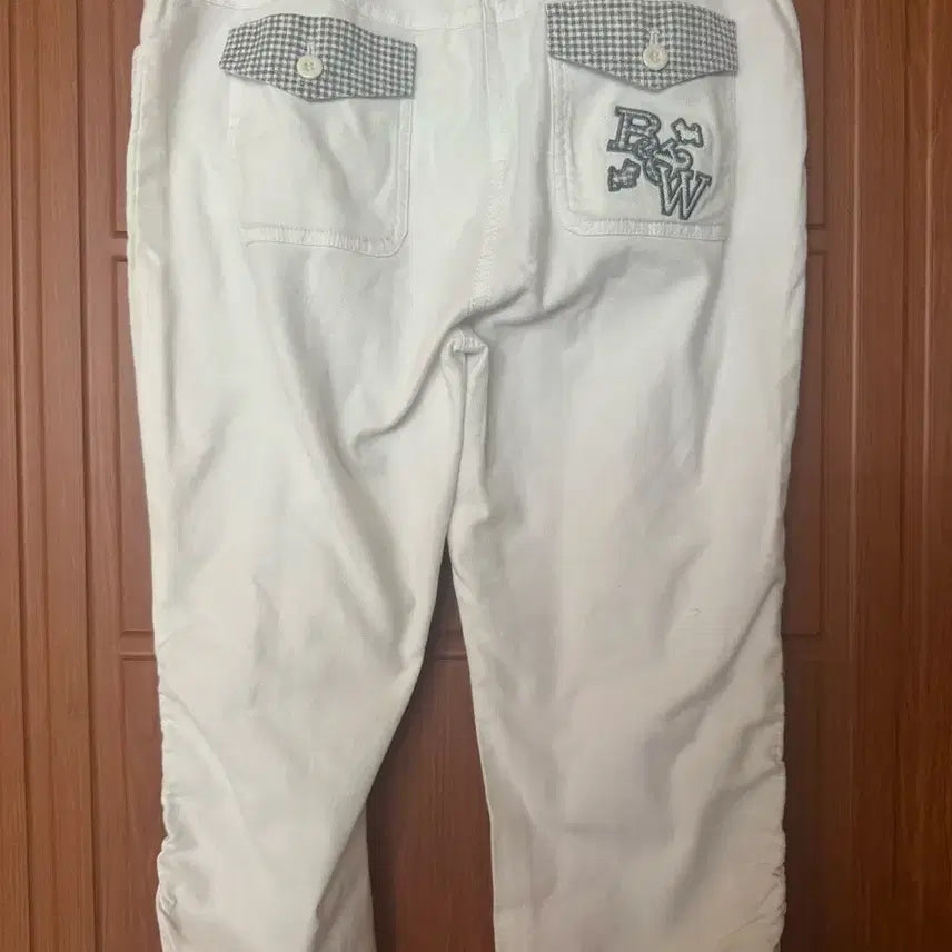 [BUNJANG] Black and White Cotton Pants / 블랙 앤 화이트 바지