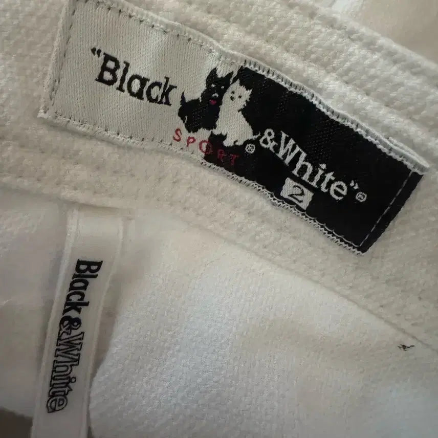 [BUNJANG] Black and White Cotton Pants / 블랙 앤 화이트 바지