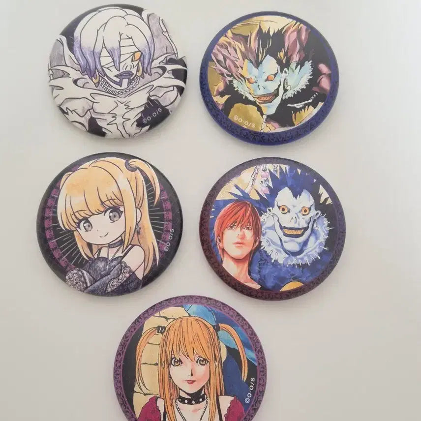 [BUNJANG] Death Note Leather Badge Set (5 Types) / 데스노트 가죽 뱃지 5종 개당
