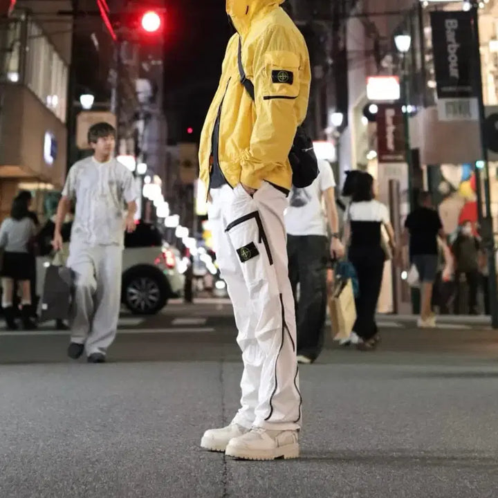 [BUNJANG] Stone Island Parachute Pants White / 스톤아일랜드 파라슈트 팬츠 화이트