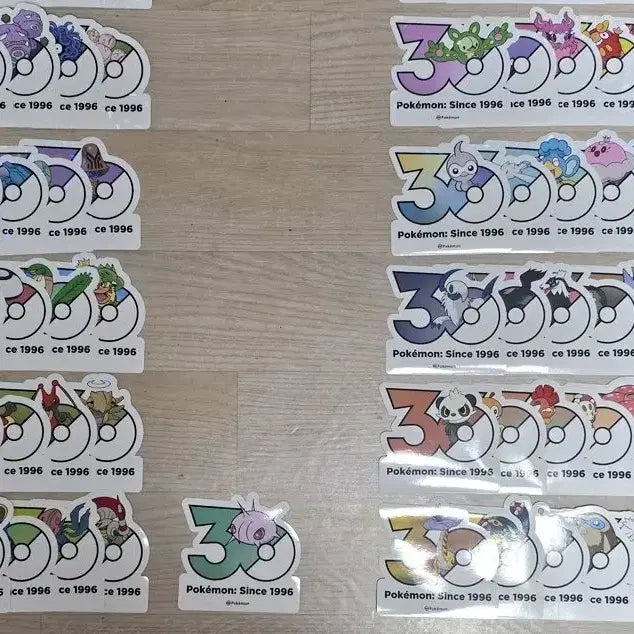 [BUNJANG] Pokemon 30th Anniversary Sticker Set / 포켓몬 30주년 기념 스티커 세트