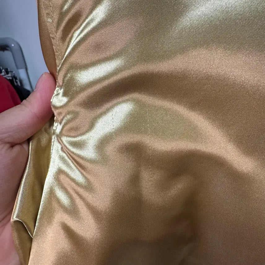 [BUNJANG] Supreme x Thrasher Satin Varsity Jacket Gold / 슈프림 x 트래셔 새틴 바시티 자켓 골드 L