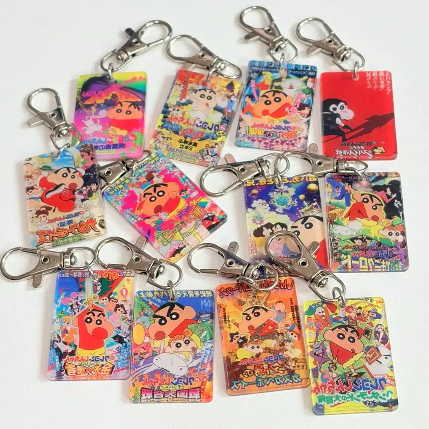 [BUNJANG] Crayon Shin-chan Acrylic Keyring Bundle Set (12 pcs) / 짱구는 못말려 아크릴 키링 12개 일괄