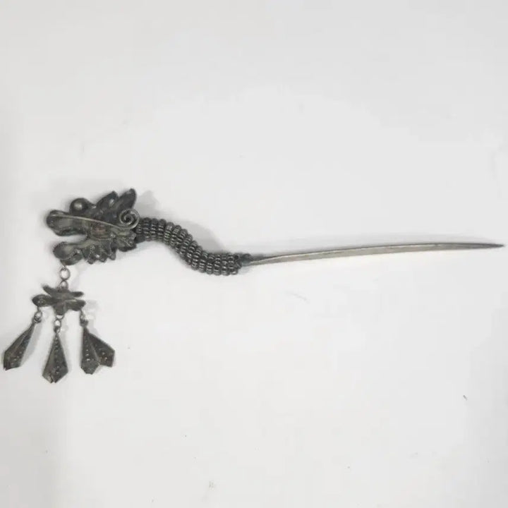 [BUNJANG] Qing Dynasty Court Hairpin with Dragon Ornament / 중국도자기               청대  궁중 뒷꽂이