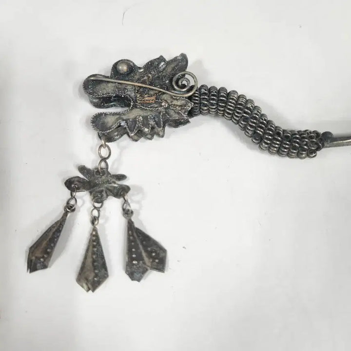 [BUNJANG] Qing Dynasty Court Hairpin with Dragon Ornament / 중국도자기               청대  궁중 뒷꽂이