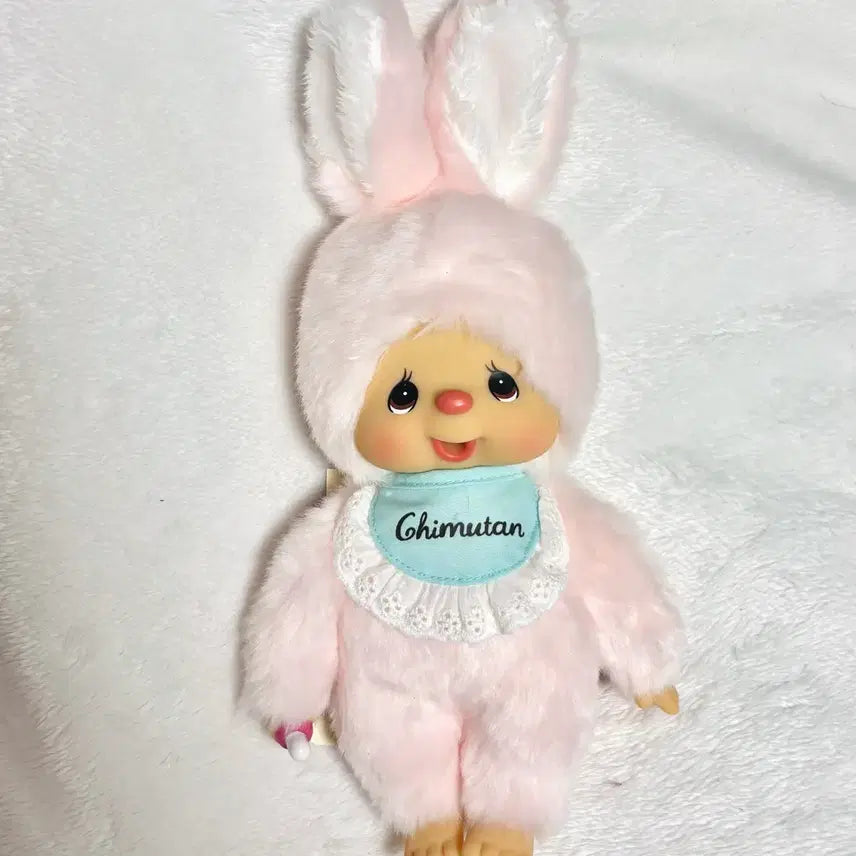 [BUNJANG] Monchhichi Chimutan Standard S Rabbit Pink Plush / 몬치치 치무탄 스탠다드 s 토끼 핑크
