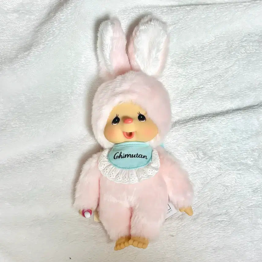 [BUNJANG] Monchhichi Chimutan Standard S Rabbit Pink Plush / 몬치치 치무탄 스탠다드 s 토끼 핑크