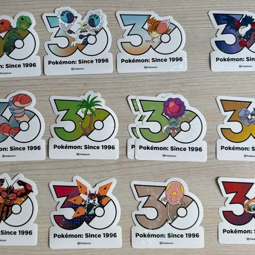 [BUNJANG] Pokemon 30th Anniversary Stickers / (정가) 포켓몬 30주년 스티커