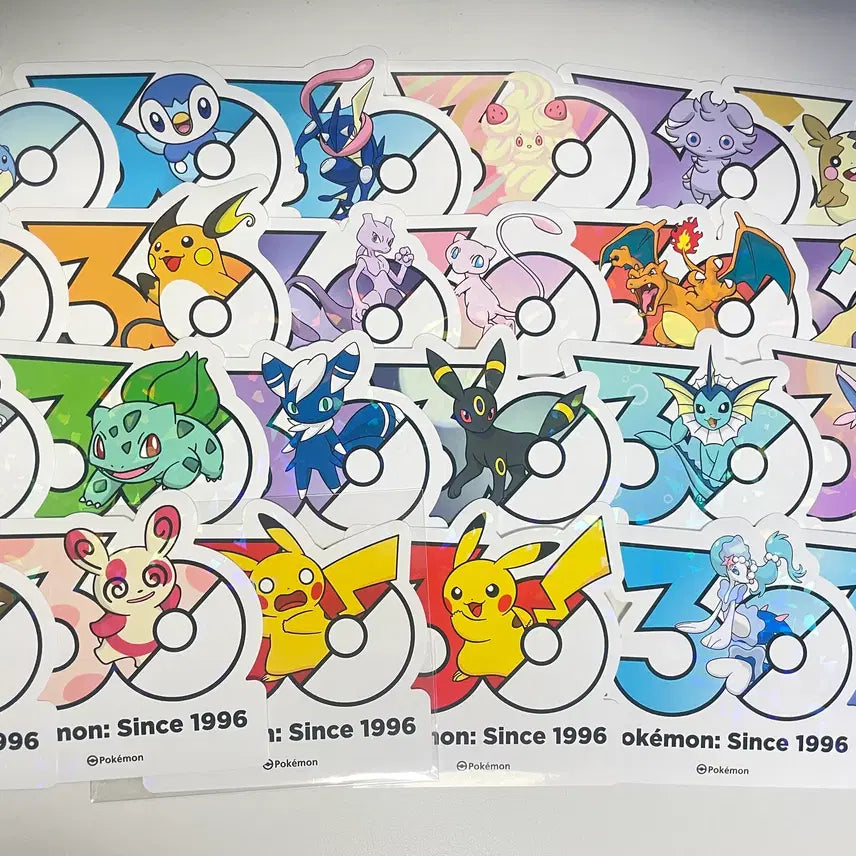 [BUNJANG] Pokemon 30th Anniversary Stickers / 포켓몬 30주년 스티커 팝니다