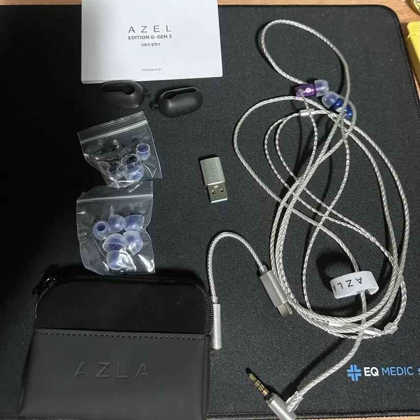 [BUNJANG] Azla Azel G-GEN 3rd Gen Earphones Purple/Blue / 아즈라 아젤 3세대 이어폰