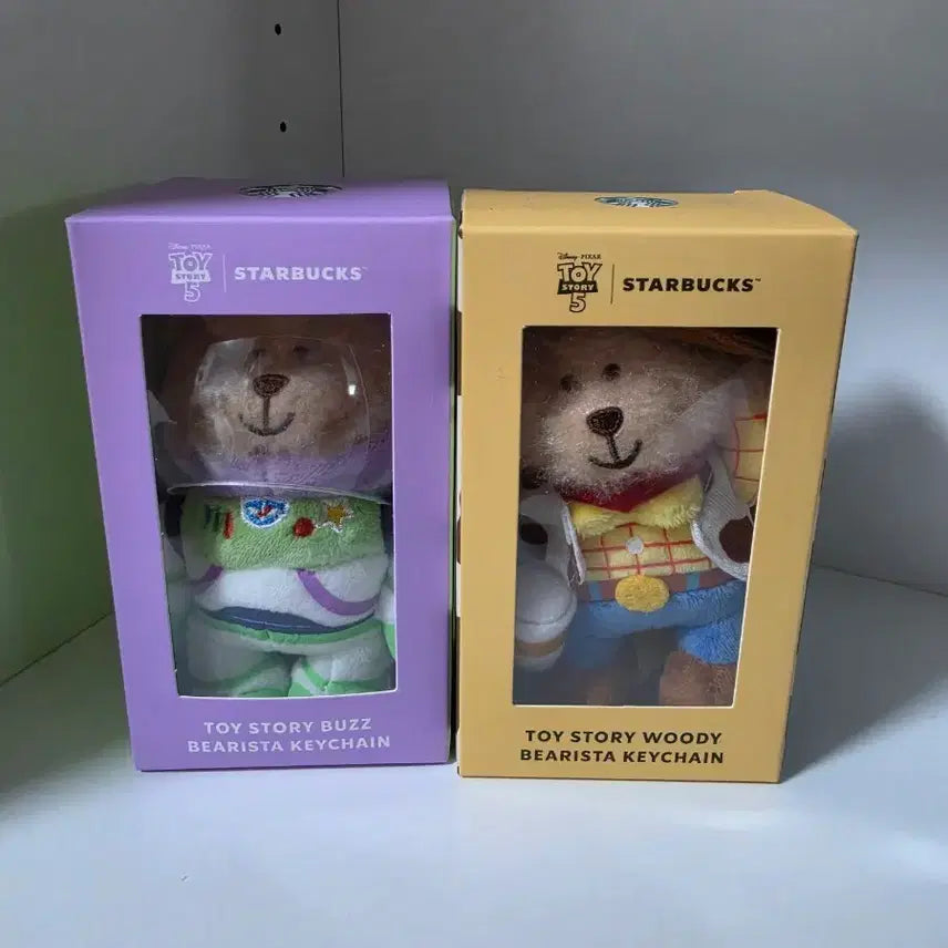 [BUNJANG] Starbucks Toy Story Buzz &amp; Woody Plush Keyring Bundle Set / 스타벅스 토이스토리 인형 키링 (버즈+우디) 일괄 미개봉