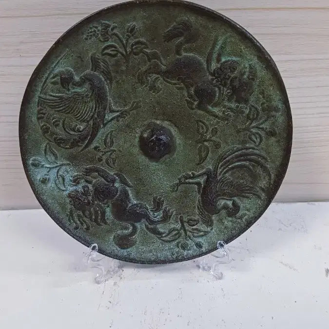 [BUNJANG] Bronze Mirror with Haetae and Bonghwang Designs / 청동 동경