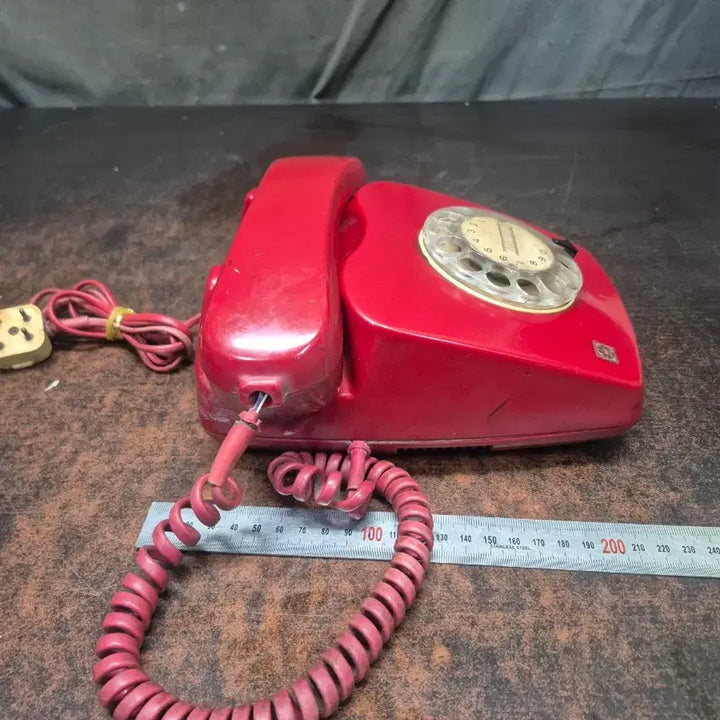 [BUNJANG] Goldstar Red Rotary Dial Telephone (1981) / 1981년 골드스타  빨간색 다이얼 전화기