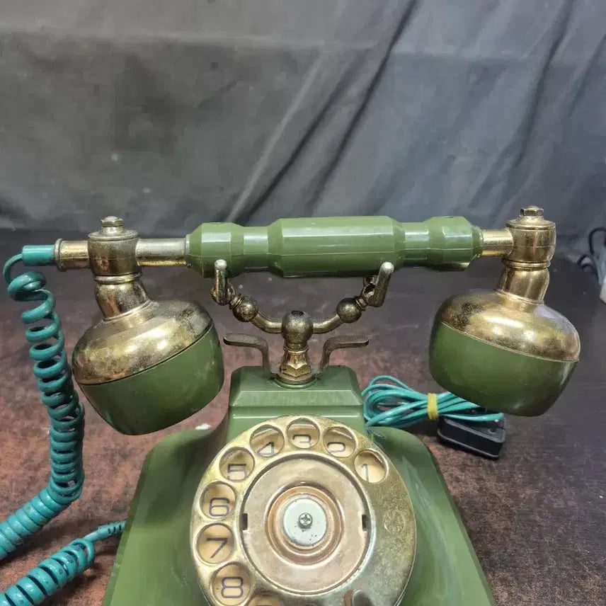 [BUNJANG] 1985 Antique Dial Telephone Vintage Green / 1985년 엔틱 다이얼 전화기 빈티지 전화기 녹색