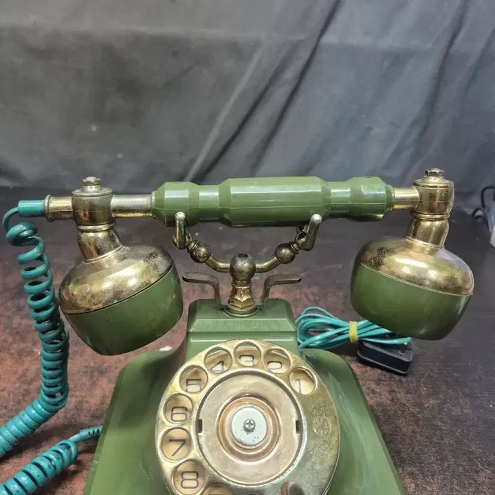 [BUNJANG] 1985 Antique Dial Telephone Vintage Green / 1985년 엔틱 다이얼 전화기 빈티지 전화기 녹색