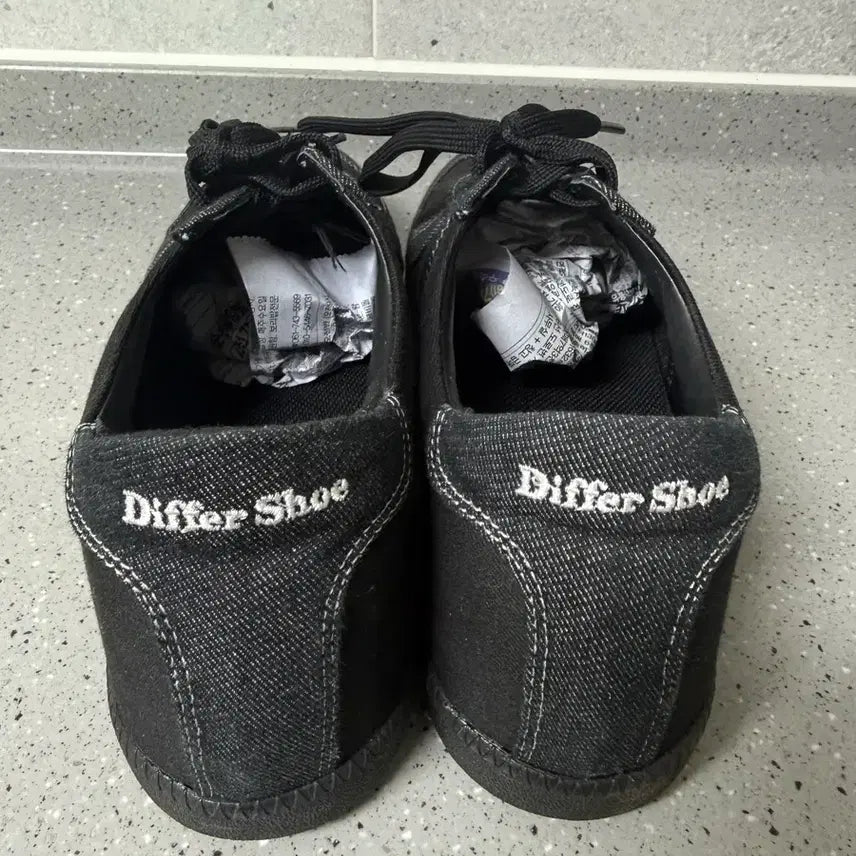 [BUNJANG] Differ Shoe Blak Denim Sneakers / 디퍼슈 스니커즈