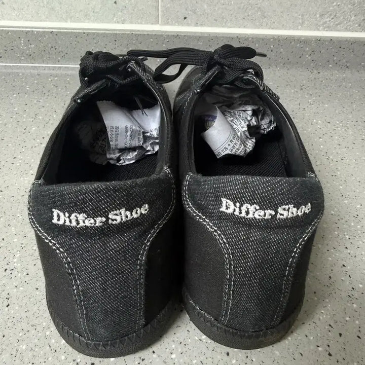 [BUNJANG] Differ Shoe Blak Denim Sneakers / 디퍼슈 스니커즈