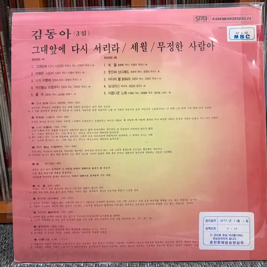 [BUNJANG] Kim Dong-ah 3rd Album &