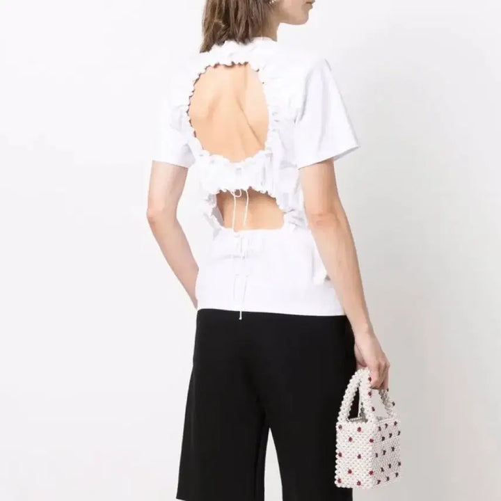 [BUNJANG] Cecilie Bahnsen Backless T-Shirt US 8 / 세실리아 반센 백리스 티셔츠 us8