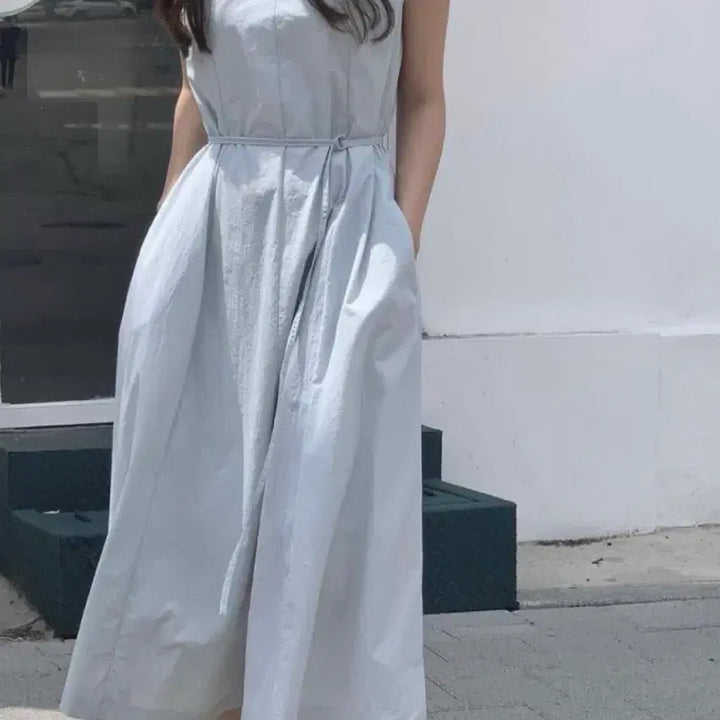 [BUNJANG] Linen Belt Long Dress Summer Resort Look / (새상품) 여름 벨트원피스 린넨원피스 롱원피스 휴양지룩