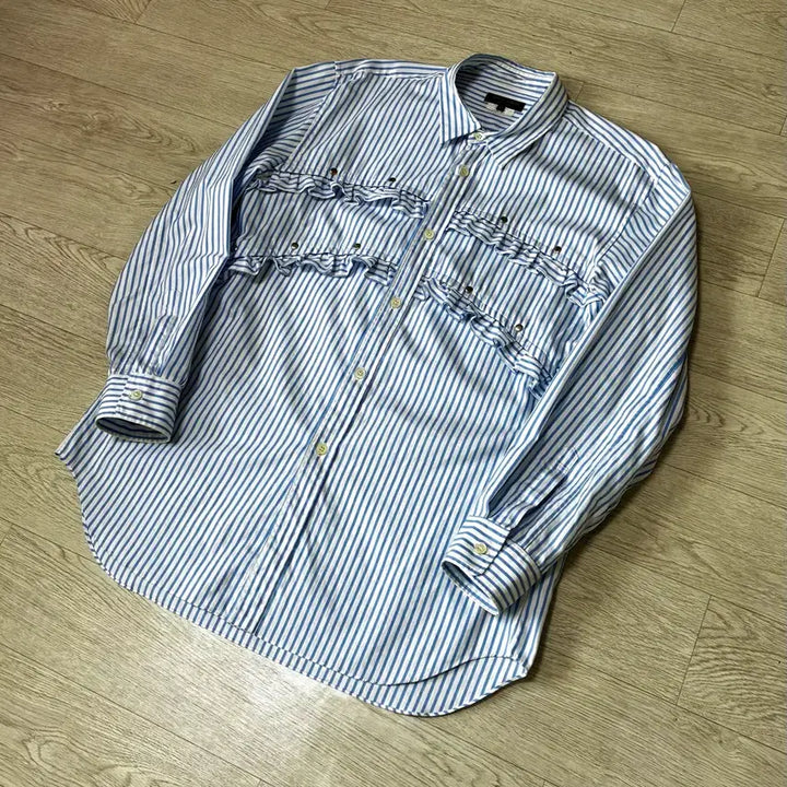 [BUNJANG] Comme des Garçons Homme Plus Studded Frill Cotton Shirt / [M] 꼼데가르송 옴므 플러스 스터드 프릴 코튼 셔츠