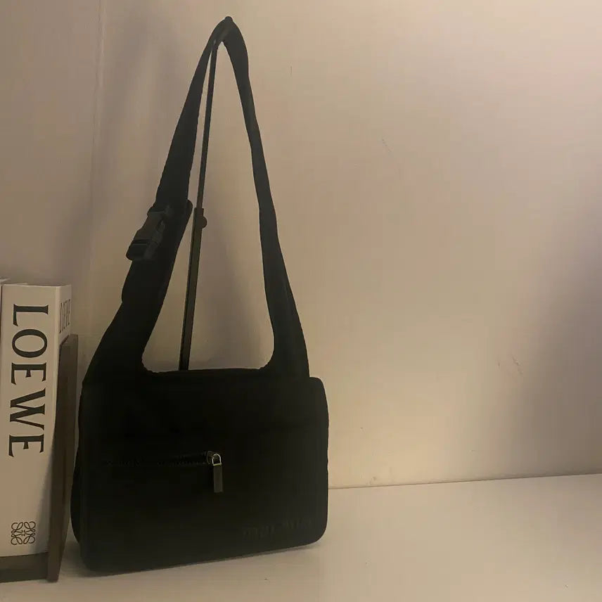 [BUNJANG] Miu Miu Black Mesh Nylon Crossbody Bag / MIU MIU / 빈티지 미우미우 테크니컬 블랙 메쉬 나일론 크로스바디백