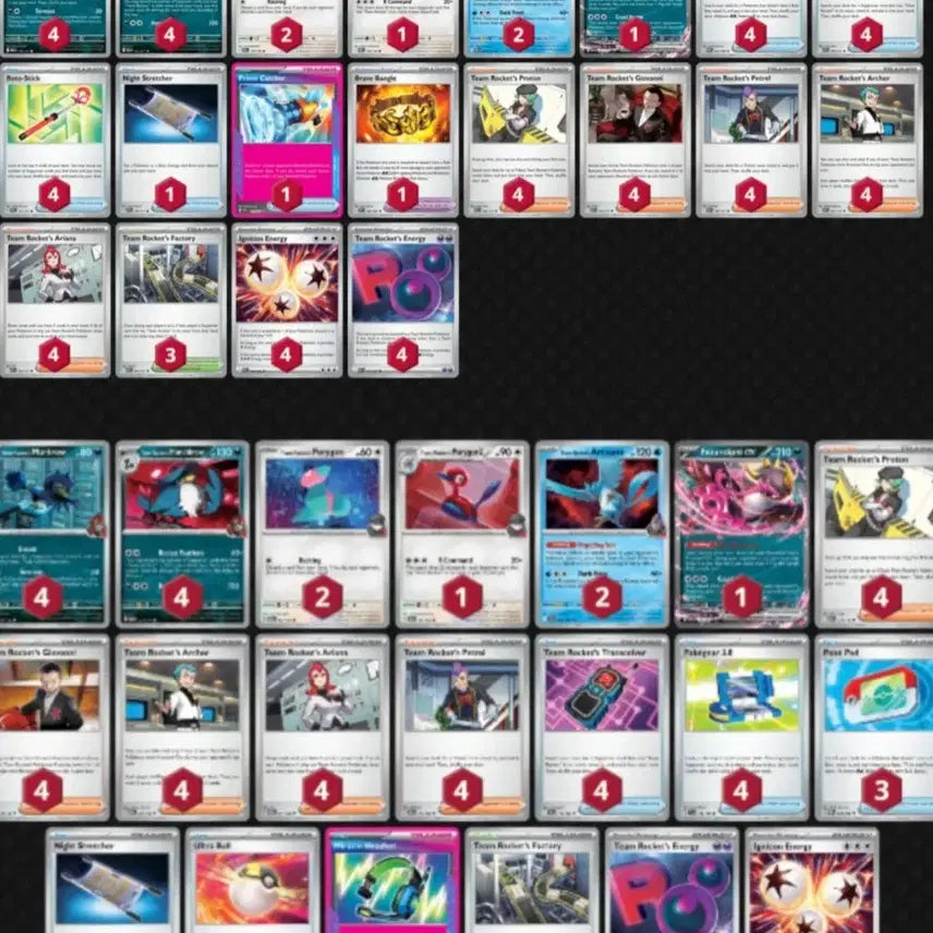 [BUNJANG] Team Rocket Dark Crow R-Mirror Deck Bundle / [포켓몬 카드] 로켓단의 돈크로우 R미러 포함 덱소스 일괄