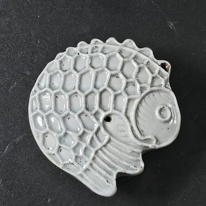 [BUNJANG] Joseon Dynasty White Porcelain Carp Inkstone / 조선시대 백자 잉어연적