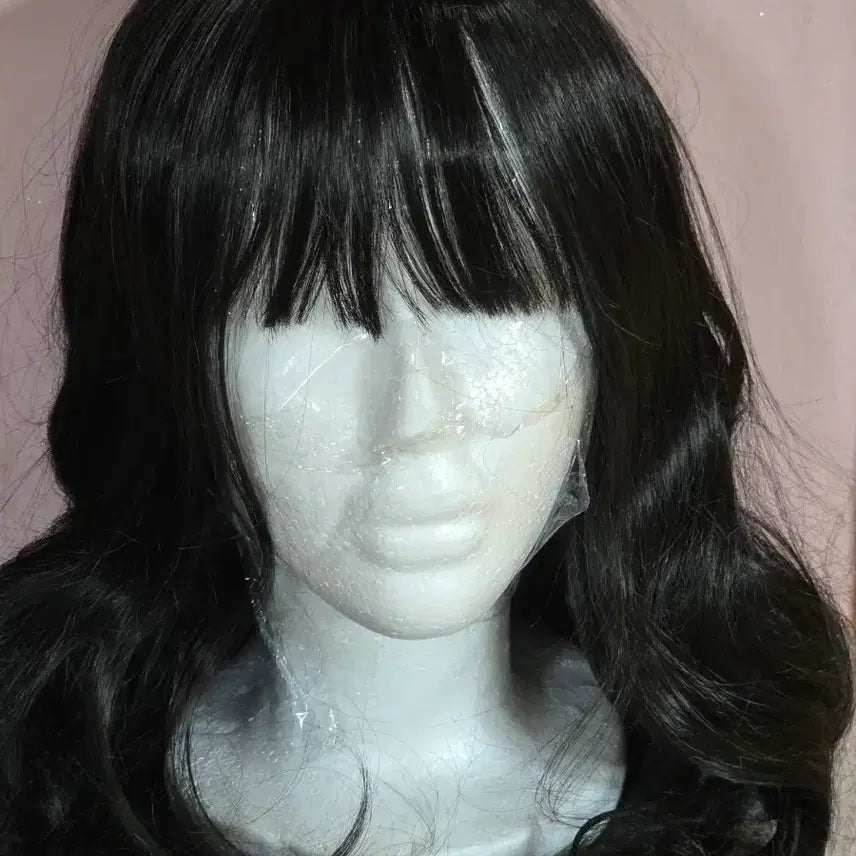 [BUNJANG] Natural Black Long Wig Full Wig Cosplay / 새상품 여성 내츄럴블랙 롱가발 통가발 코스프레