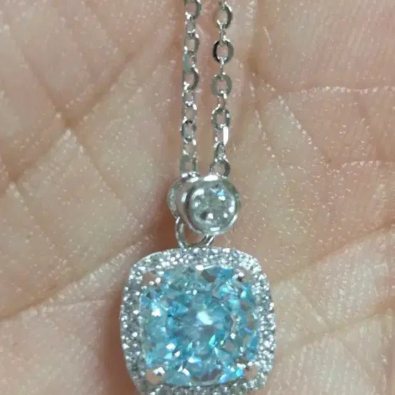 [BUNJANG] Iceflower 925 Sterling Silver Aqua Blue Set / 아이스플라워 925실버 아쿠아블루 셋트 새제품