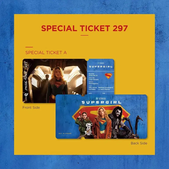 [BUNJANG] Supergirl CineQ Special Ticket Set (2 Types) / 슈퍼걸 씨네큐 스페셜 티켓 2종세트 6.24.수령접수