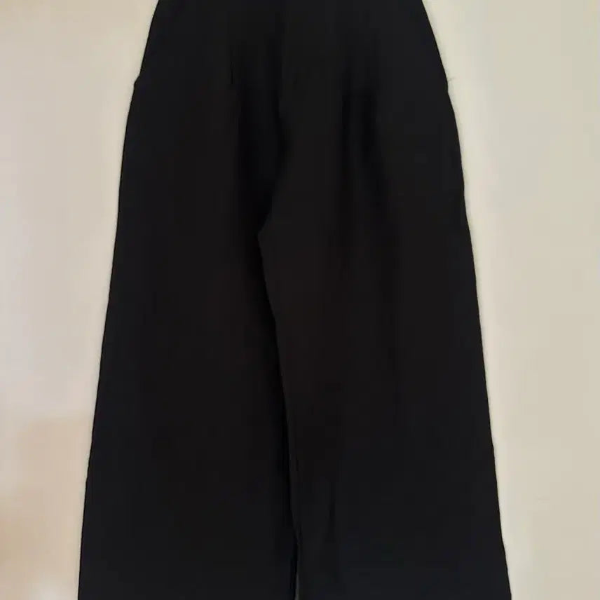 [BUNJANG] Black Linen Wide Leg Trousers / (새상품) 블랙 린넨 와이드 통바지