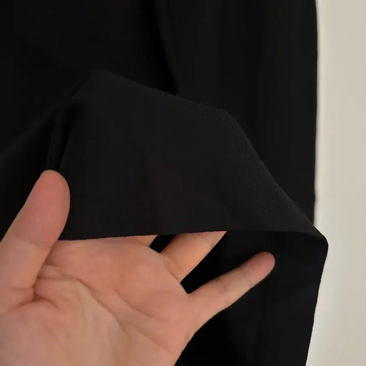 [BUNJANG] Black Linen Wide Leg Trousers / (새상품) 블랙 린넨 와이드 통바지